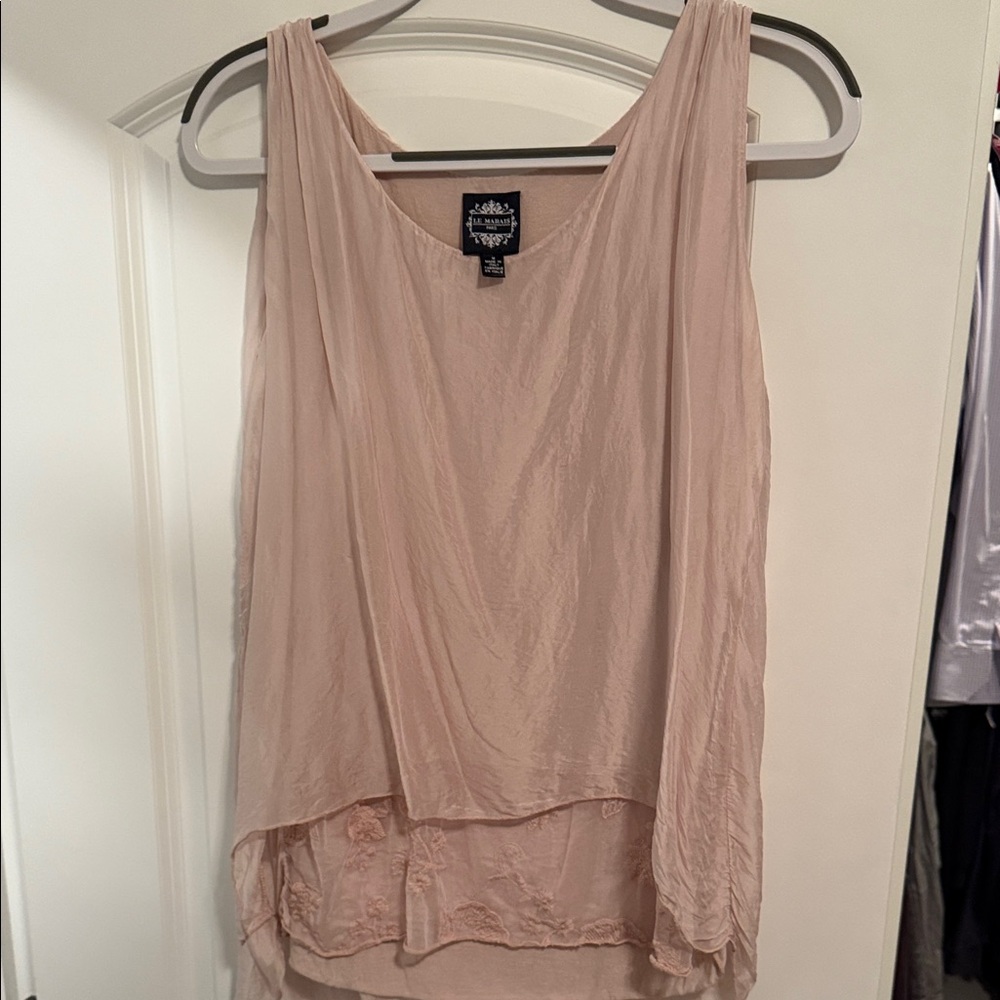 Le marais Light Pink Layered Blouse